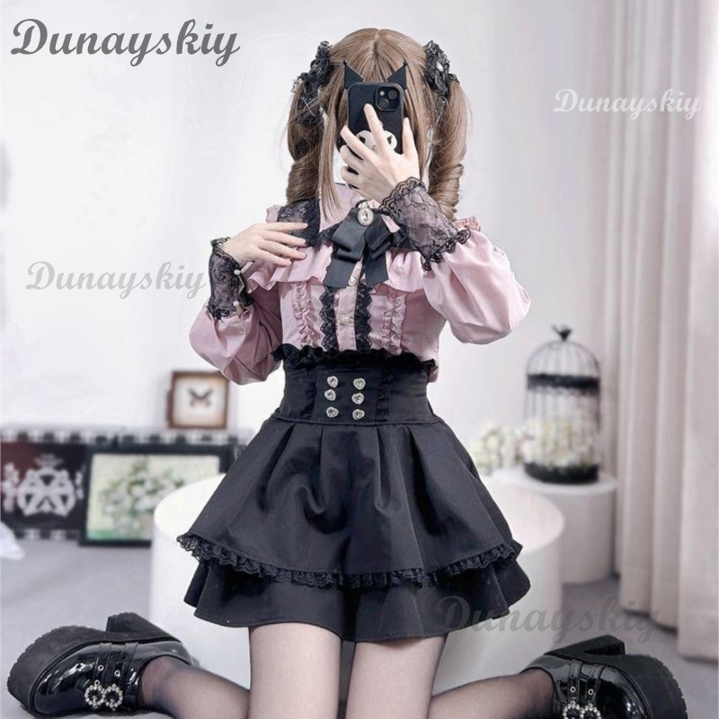Anime Merchandise For Girls - Jirai Kei Lolita Outfit Girls Set