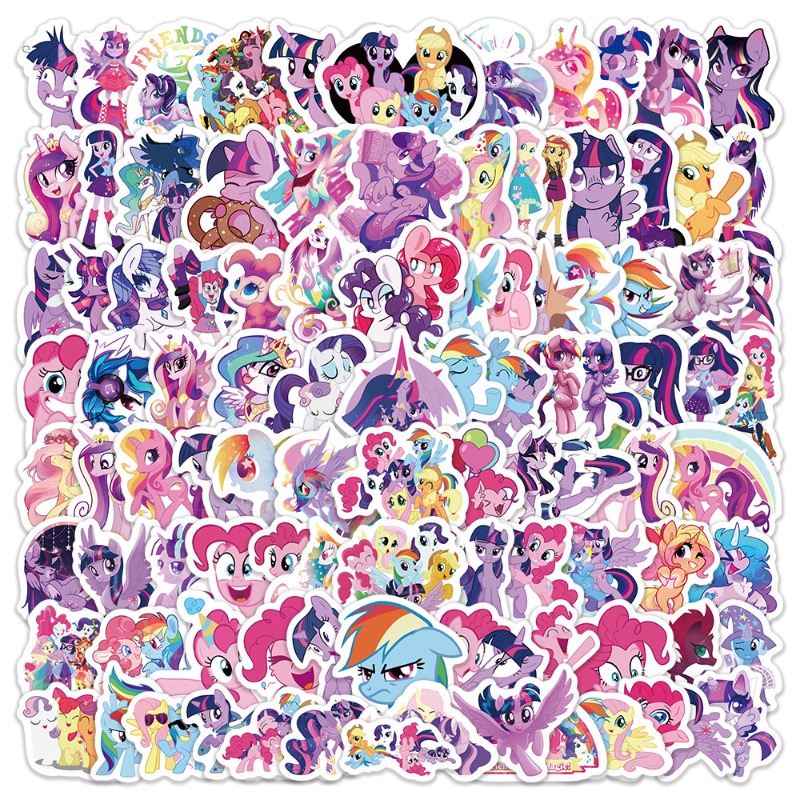 100pcs Stiker Kartun My Little - Anime Merchandise Usa ulasan dan harga