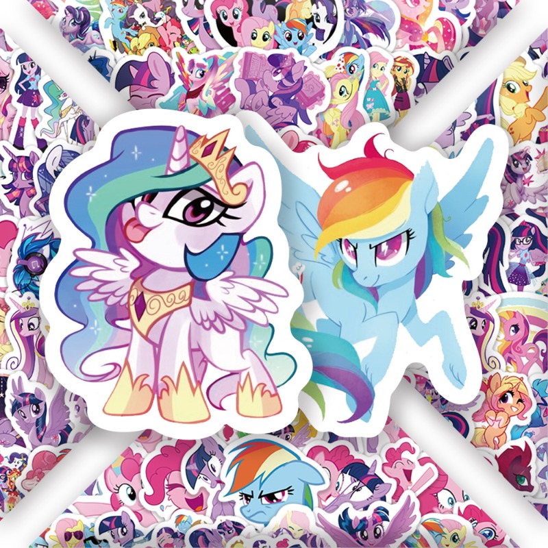 100pcs Stiker Kartun My Little - Anime Merchandise Usa ulasan dan harga